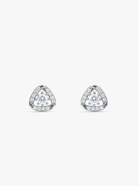 Silver Moonshard Glow Studs