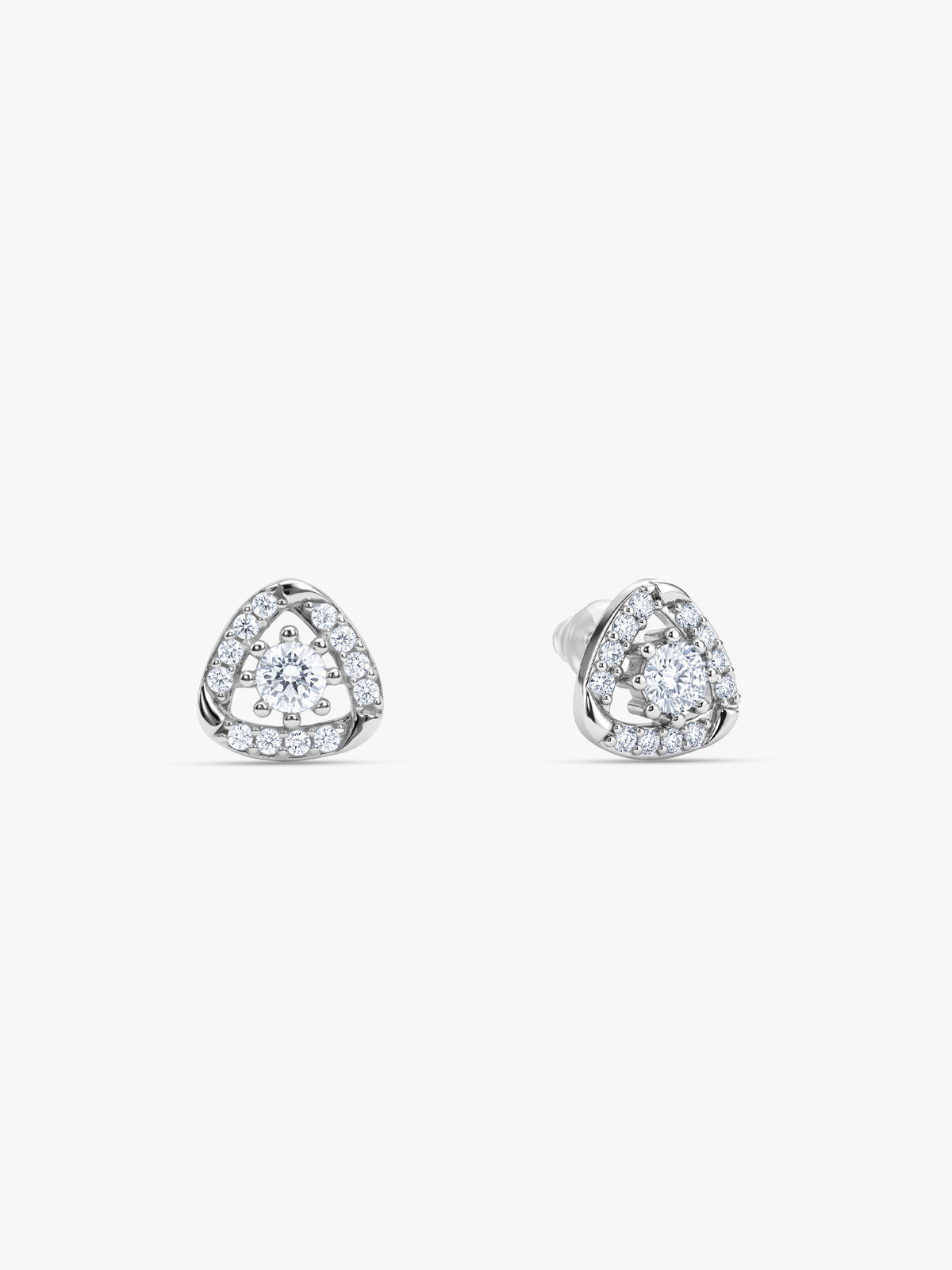 Silver Moonshard Glow Studs