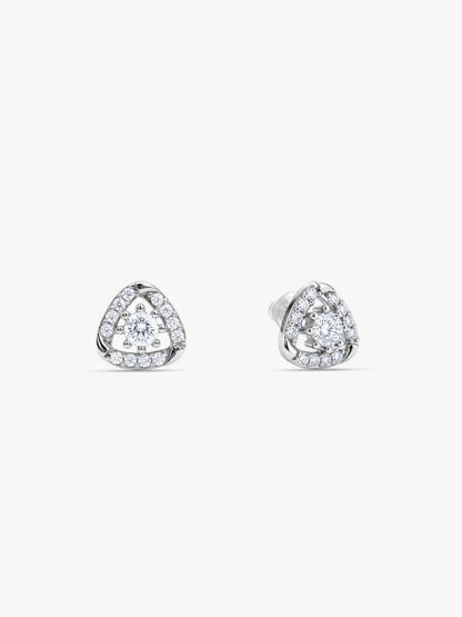 Silver Moonshard Glow Studs
