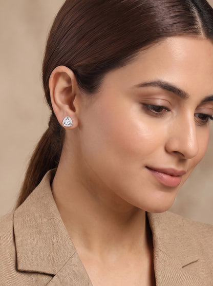 Silver Moonshard Glow Studs