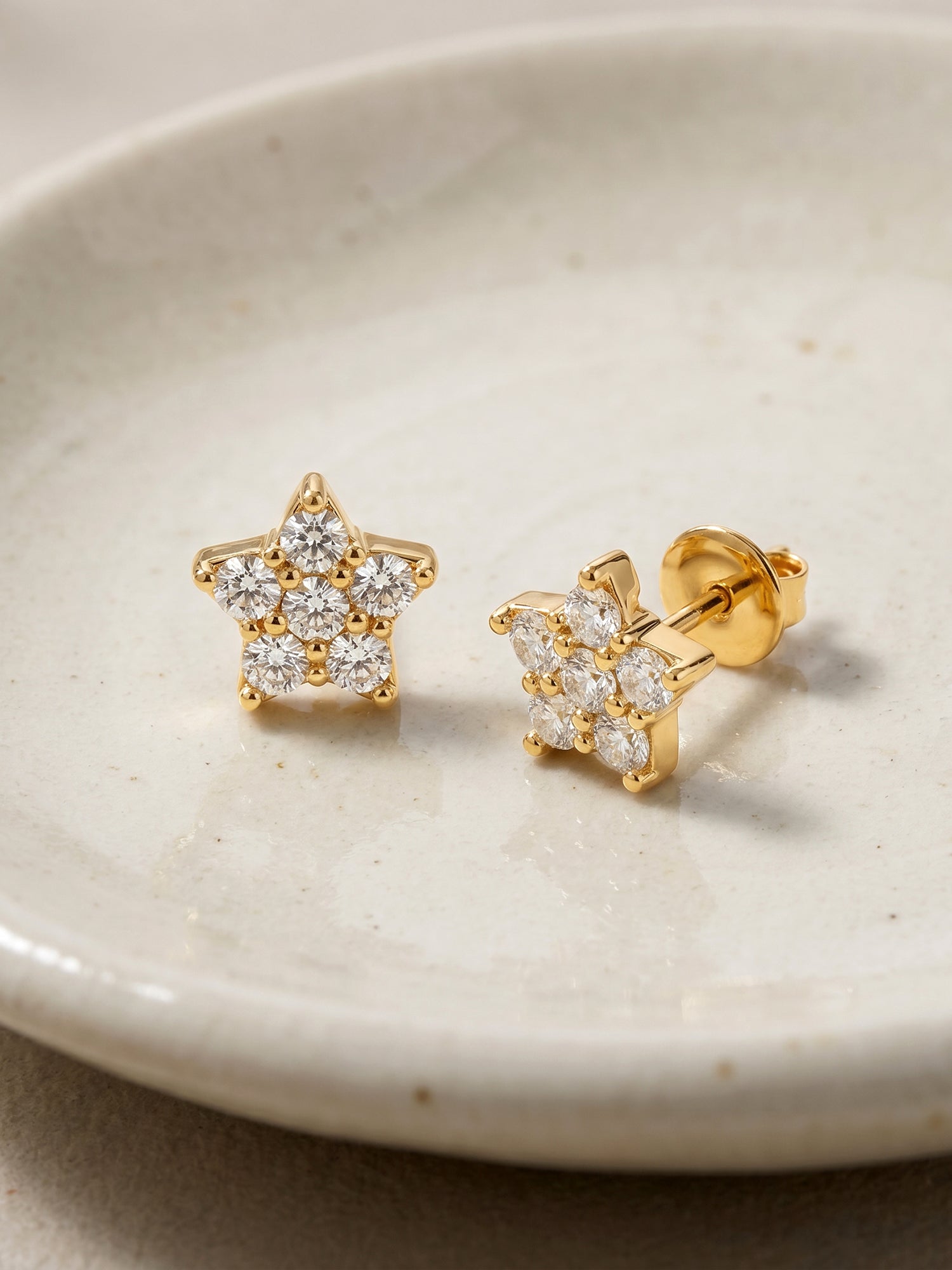Golden Star Constellation Tiny Studs