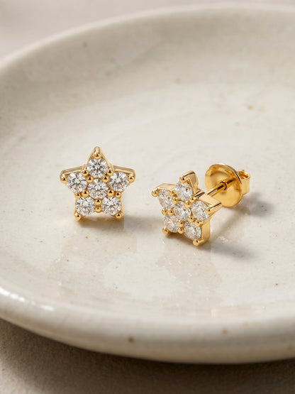 Golden Star Constellation Tiny Studs
