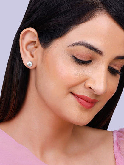Silver Shine Zircon Earrings