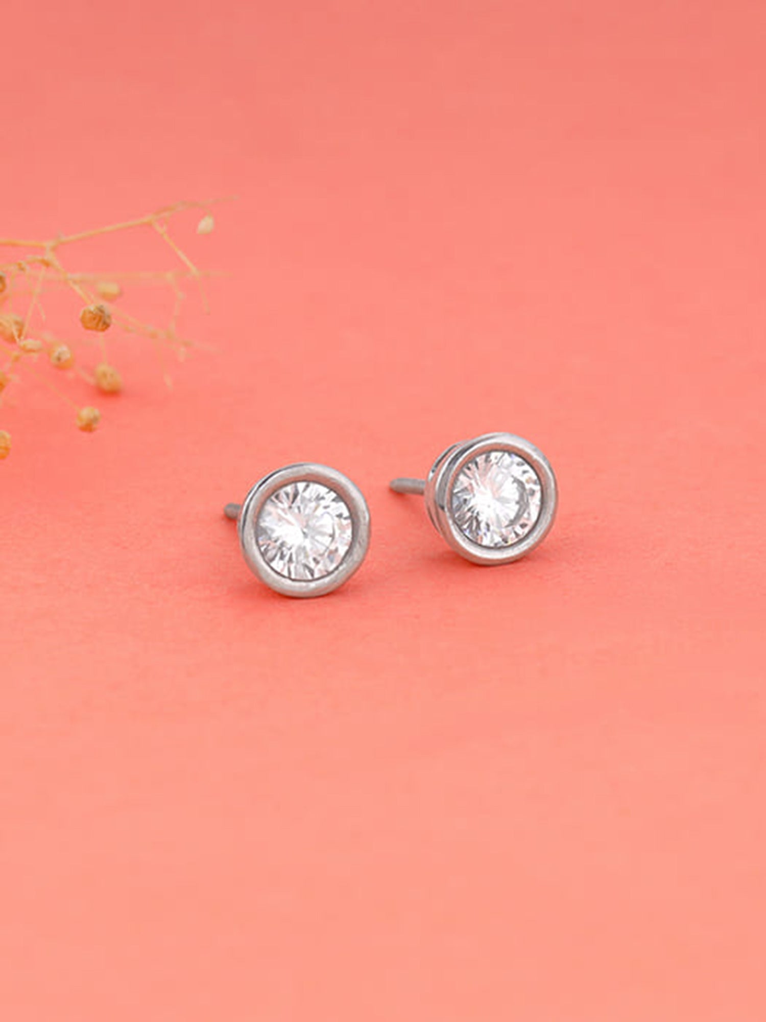 Silver Shine Zircon Earrings
