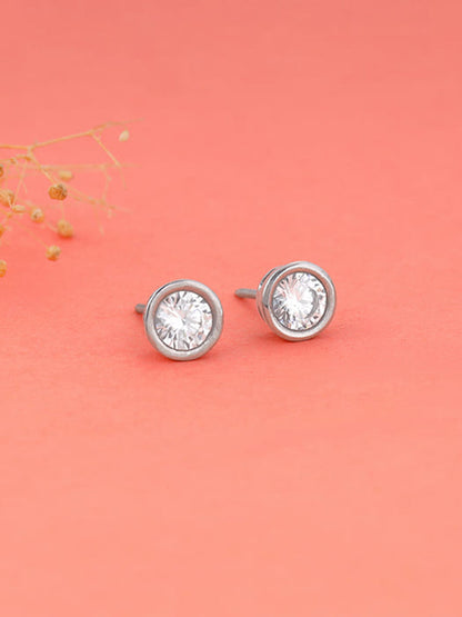 Silver Shine Zircon Earrings