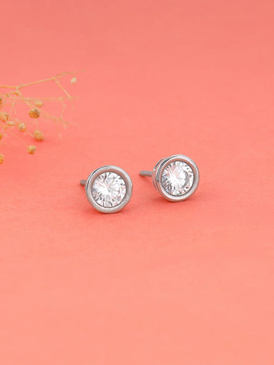 Silver Shine Zircon Earrings