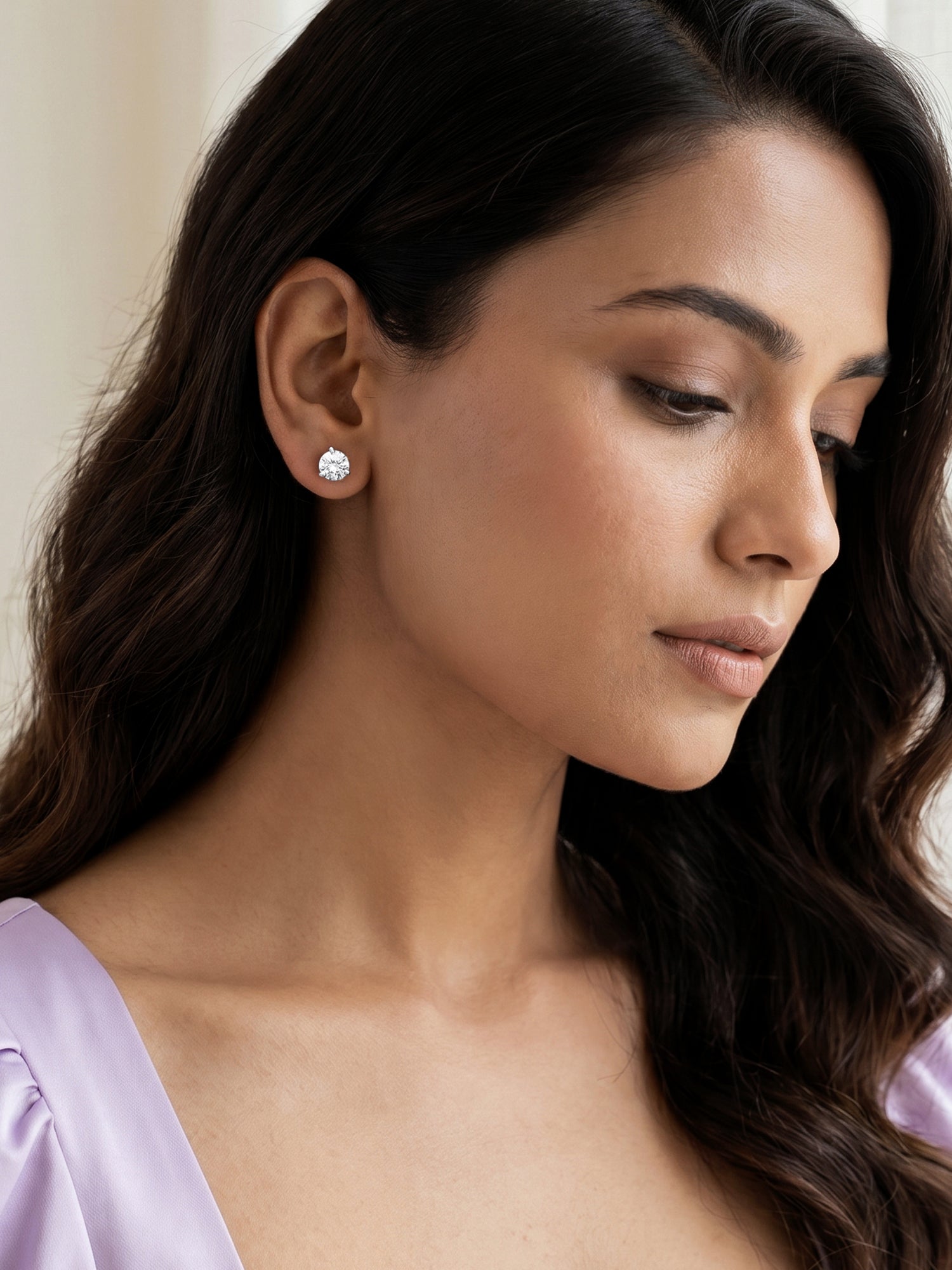 Silver Zircon Mini Studs