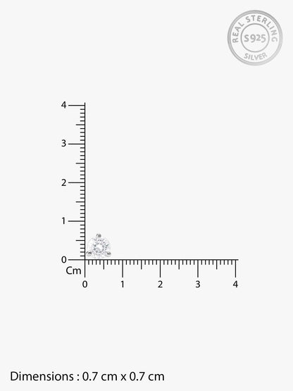 Silver Zircon Mini Studs
