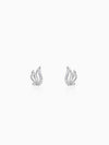 Silver Zircon Winged Earrings