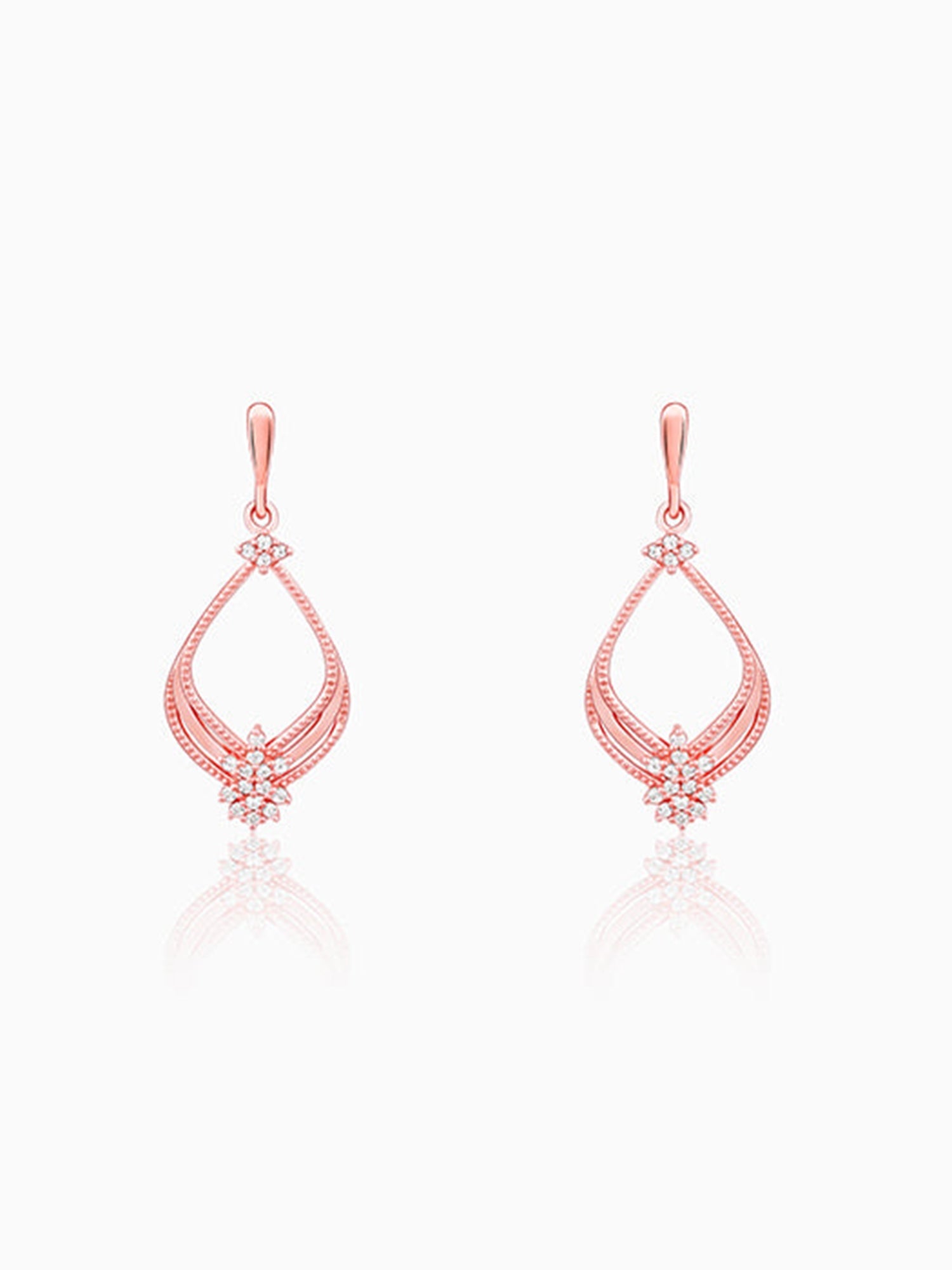 Rose Gold Princess Earrings