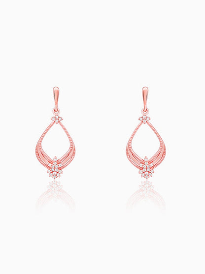 Rose Gold Princess Earrings