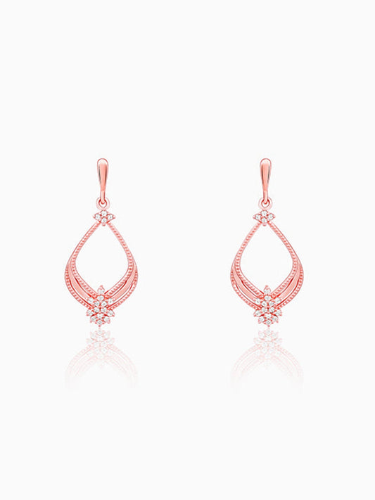 Rose Gold Princess Earrings