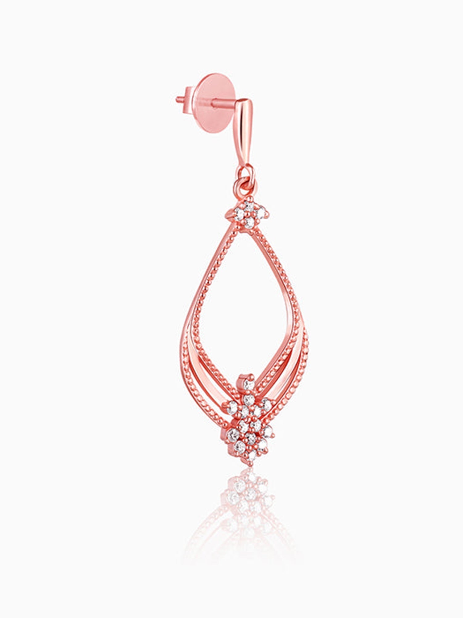Rose Gold Princess Earrings