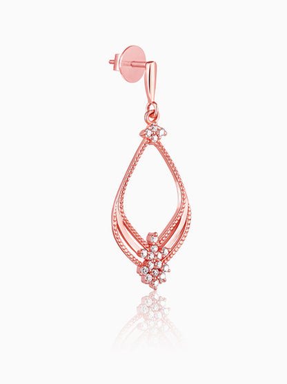 Rose Gold Princess Earrings