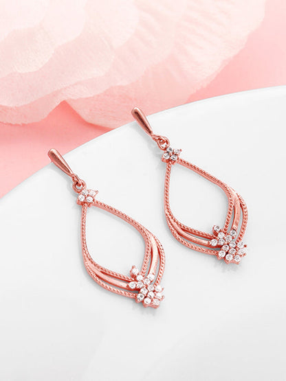 Rose Gold Princess Earrings
