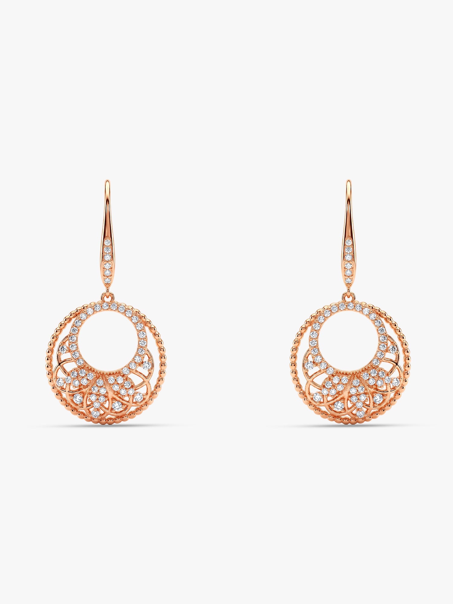 Rose Gold Crescent Affair Earrings