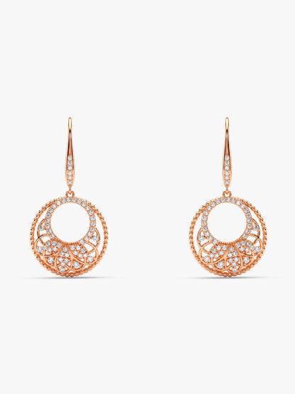 Rose Gold Crescent Affair Earrings