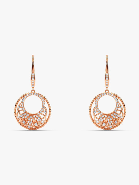 Rose Gold Crescent Affair Earrings