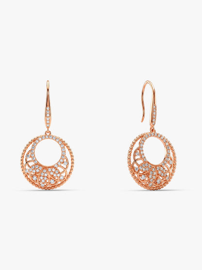 Rose Gold Crescent Affair Earrings