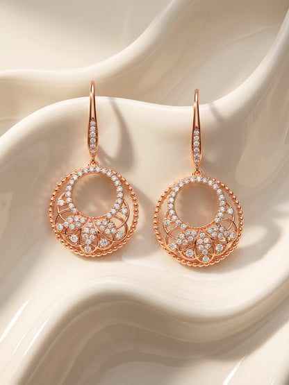 Rose Gold Crescent Affair Earrings