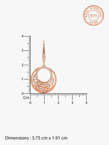 Rose Gold Crescent Affair Earrings