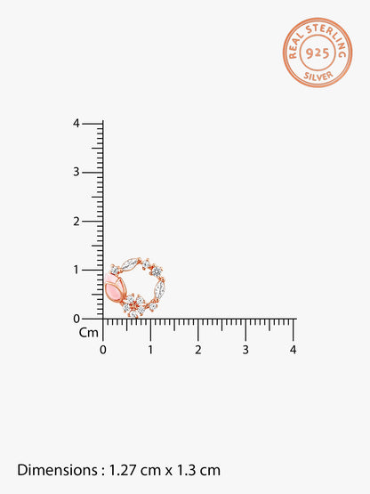 Rose Gold Drop Wreath Studs