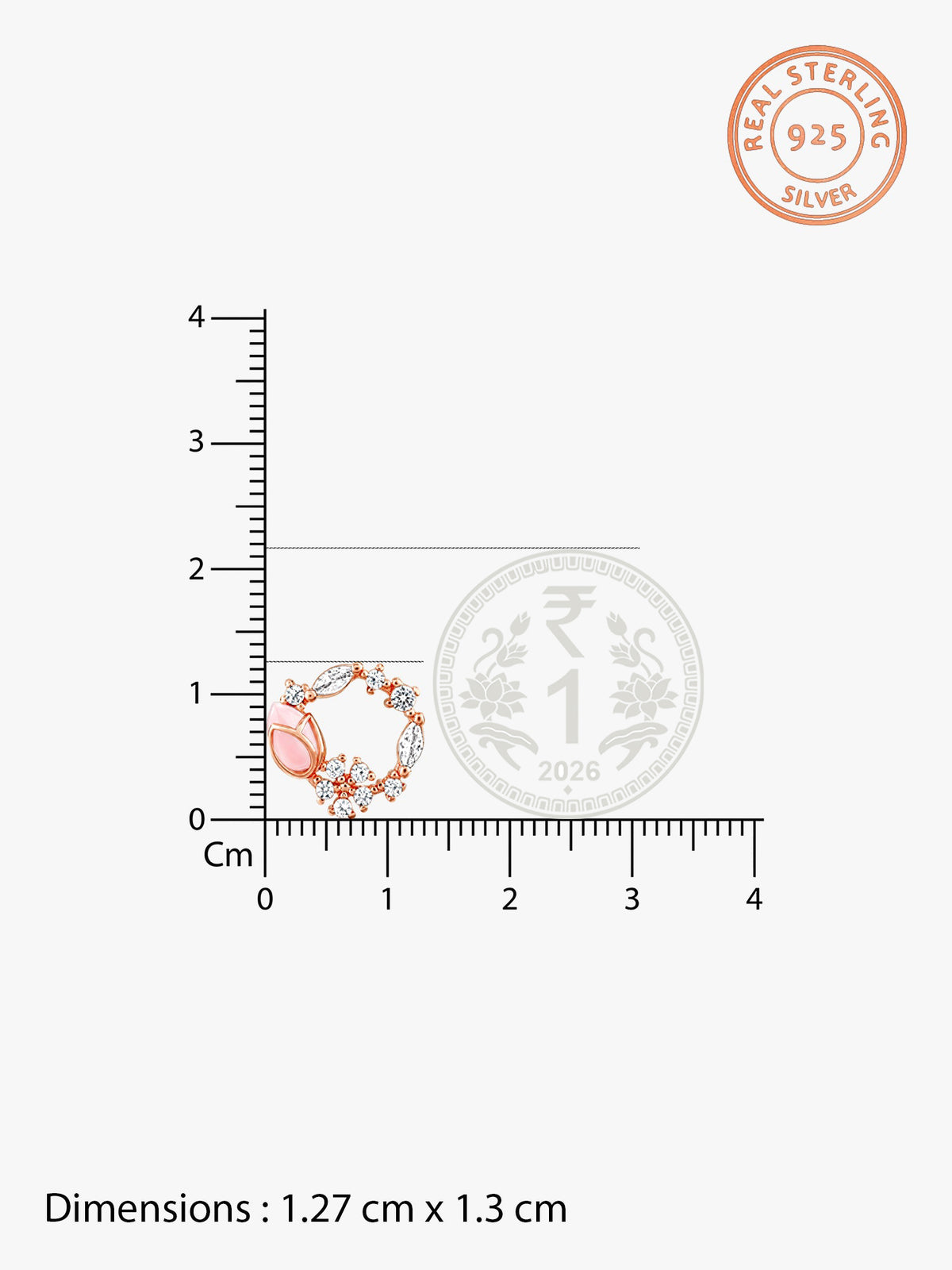Rose Gold Drop Wreath Studs