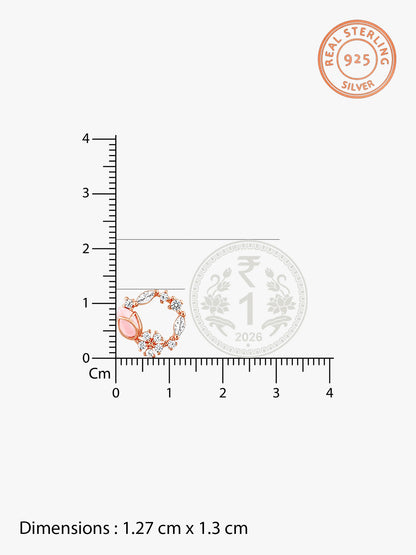 Rose Gold Drop Wreath Studs