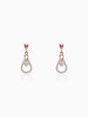 Rose Gold Zircon Drop Earrings