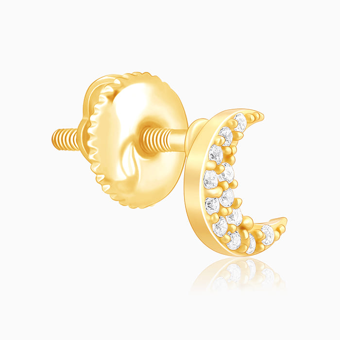 Anushka Sharma Golden Crescent Zircon Earrings