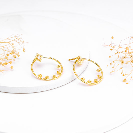 Golden Glam Hoop Earrings