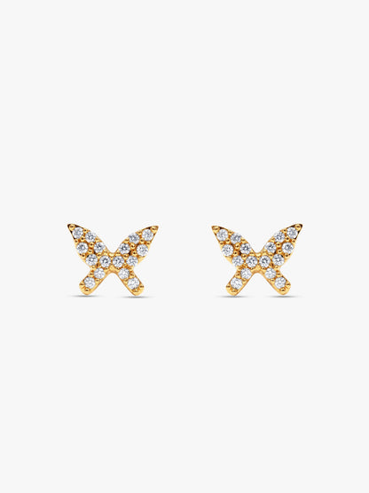 Golden Butterfly Tiny Studded Affair Earrings