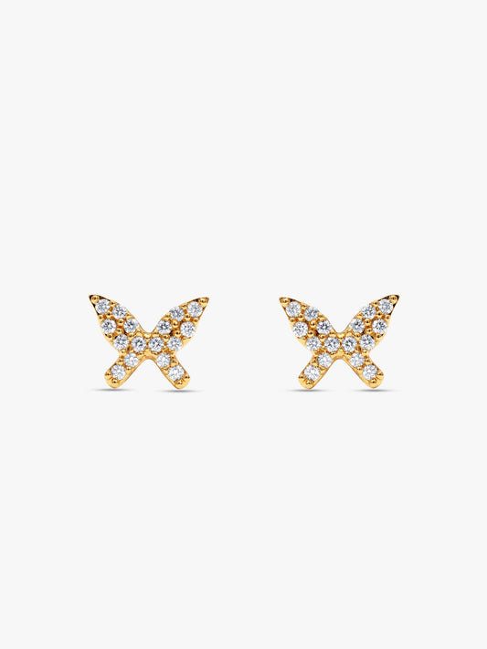 Golden Butterfly Tiny Studded Affair Earrings