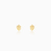Golden Leaflet Stud Earrings