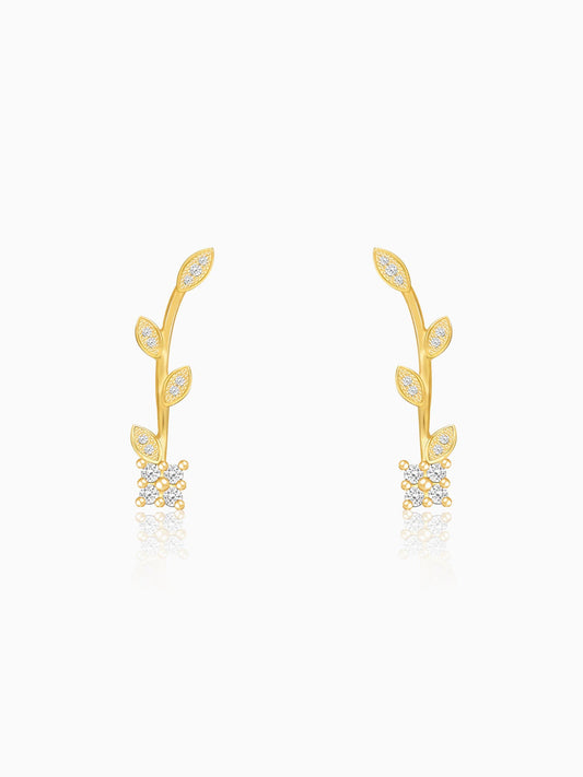 Golden Twig Sparkle Earrings
