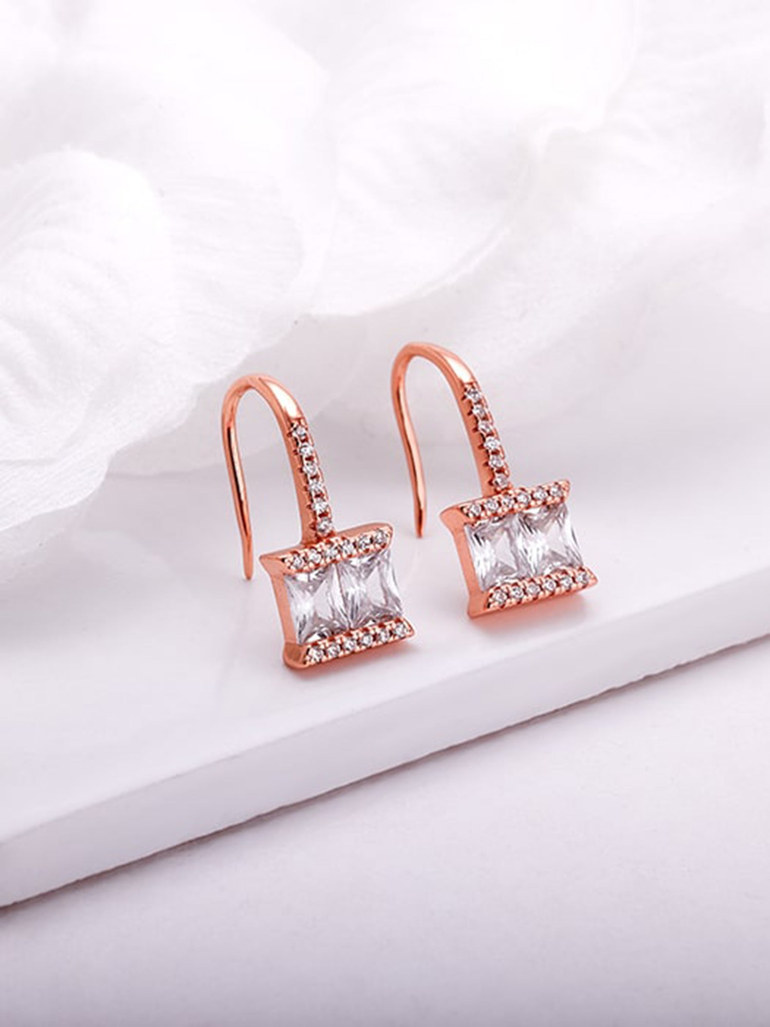 Rose Gold Sugar Crystal Earring