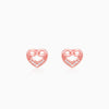 Rose Gold Infinite Love In Heart Earrings