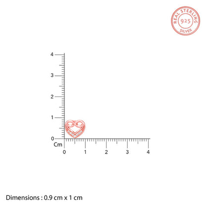 Rose Gold Infinite Love In Heart Earrings