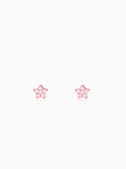 Rose Gold Star Constellation Earrings