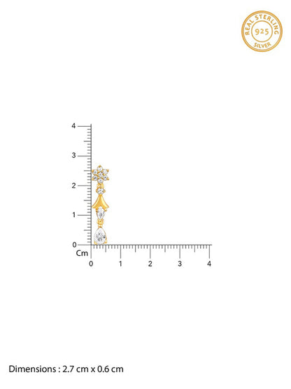 Golden Glinting Joy Zircon Earrings