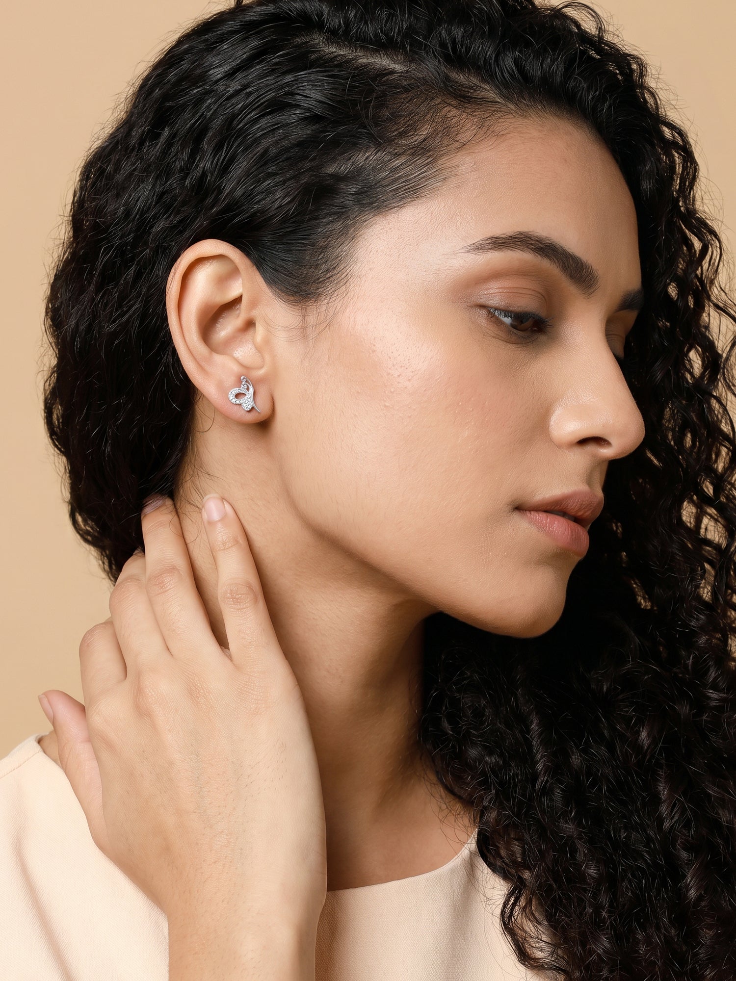 Silver Love Like A Butterfly Studs