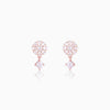 Rose Gold Floral Earrings