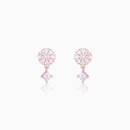Rose Gold Floral Earrings