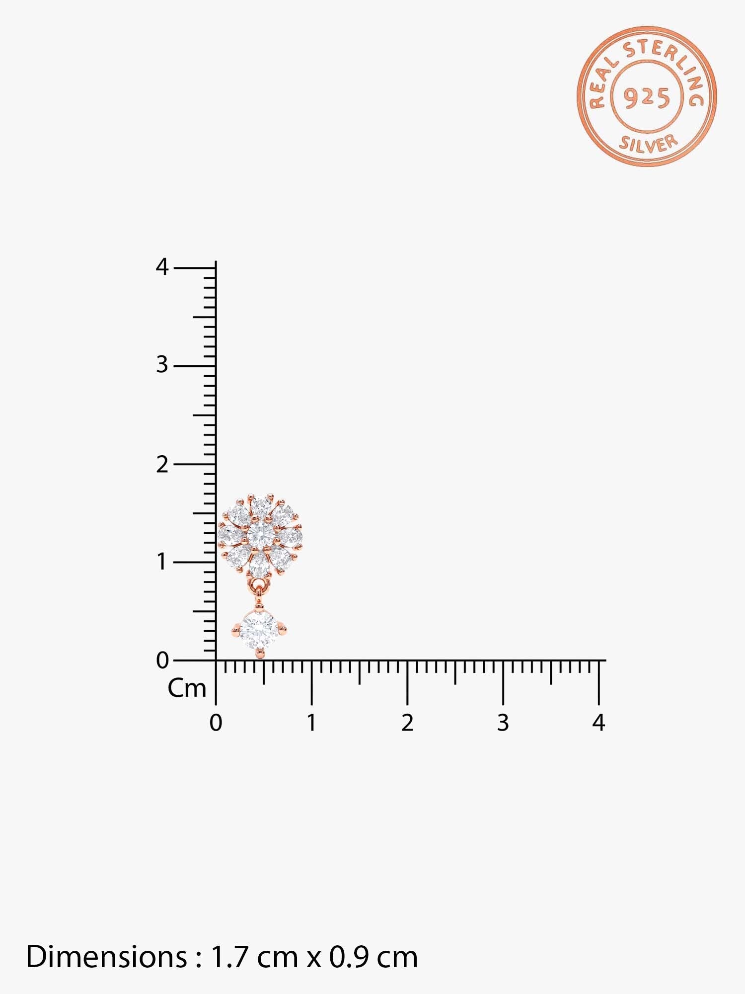 Rose Gold Floral Earrings