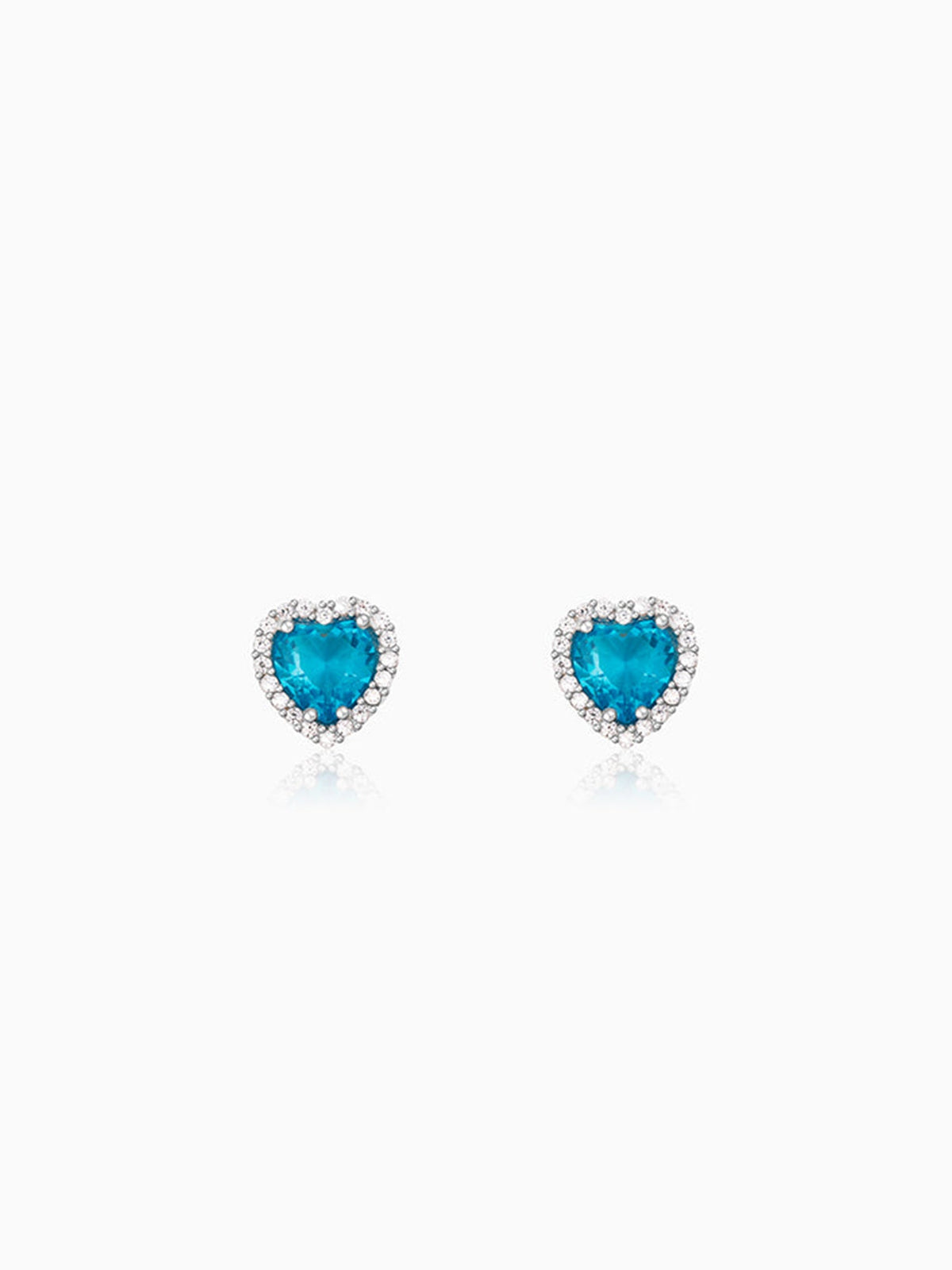 Silver Titanic Heart Of The Ocean Studs