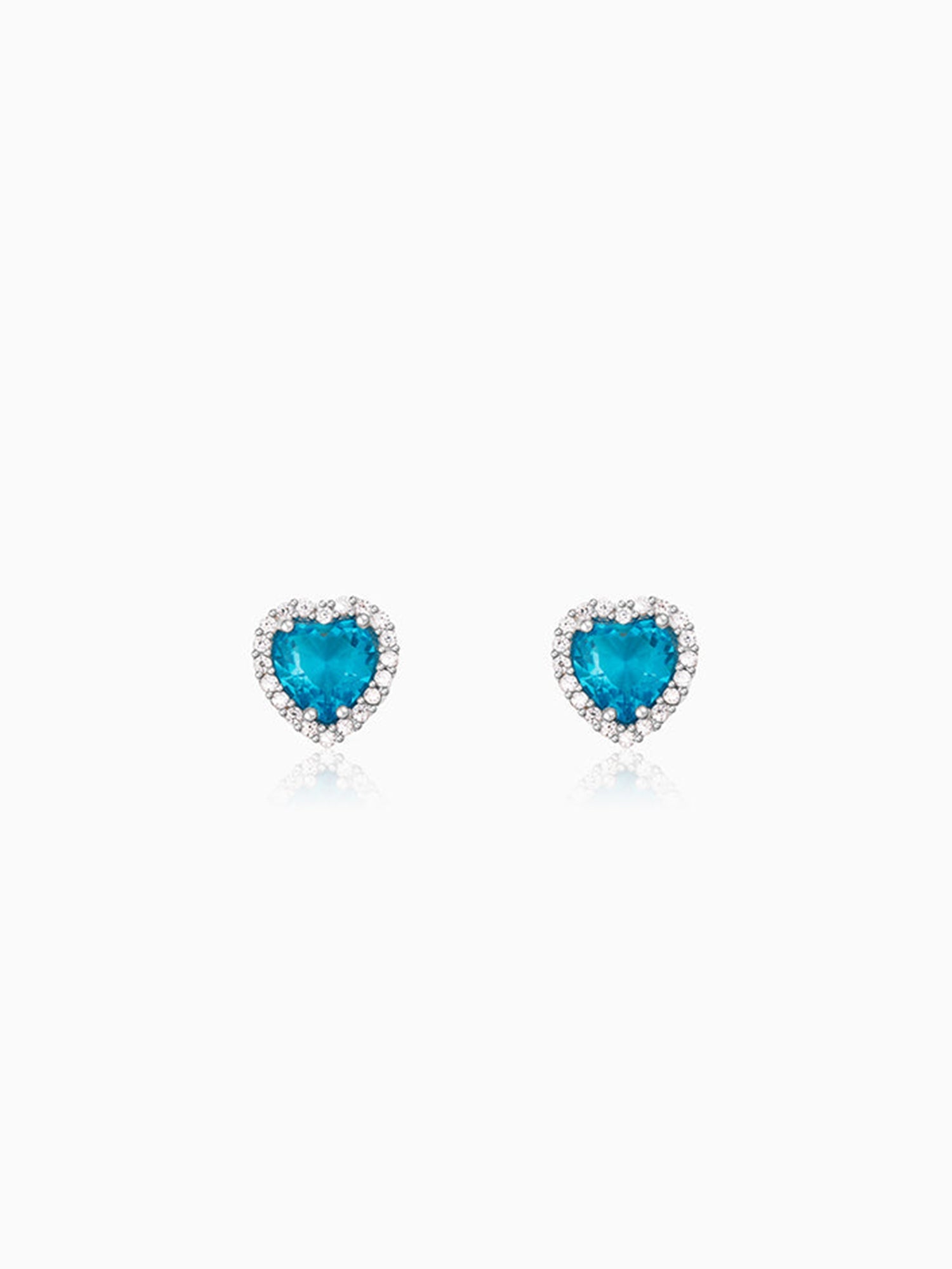 Silver Titanic Heart Of The Ocean Studs