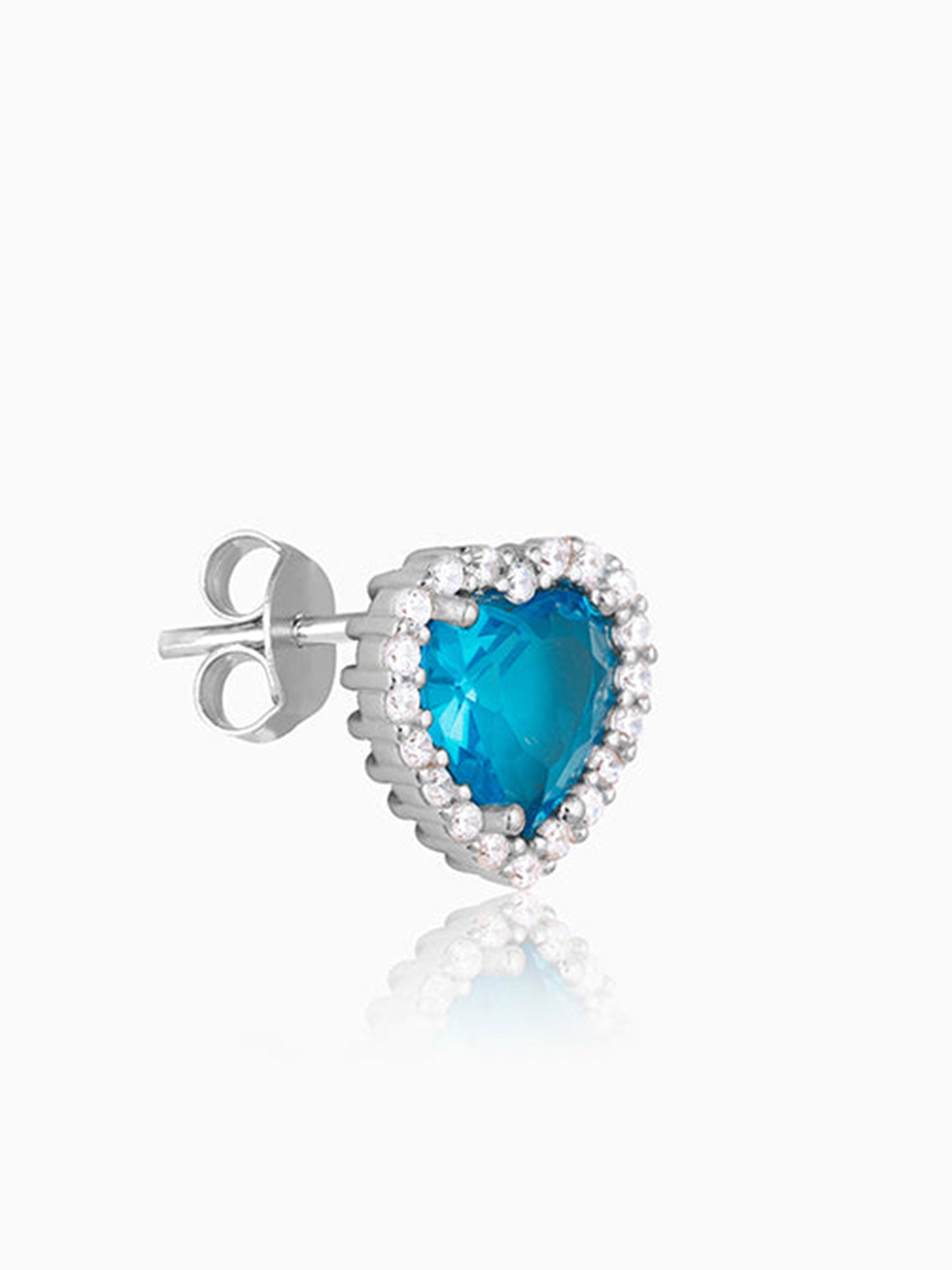 Silver Titanic Heart Of The Ocean Studs