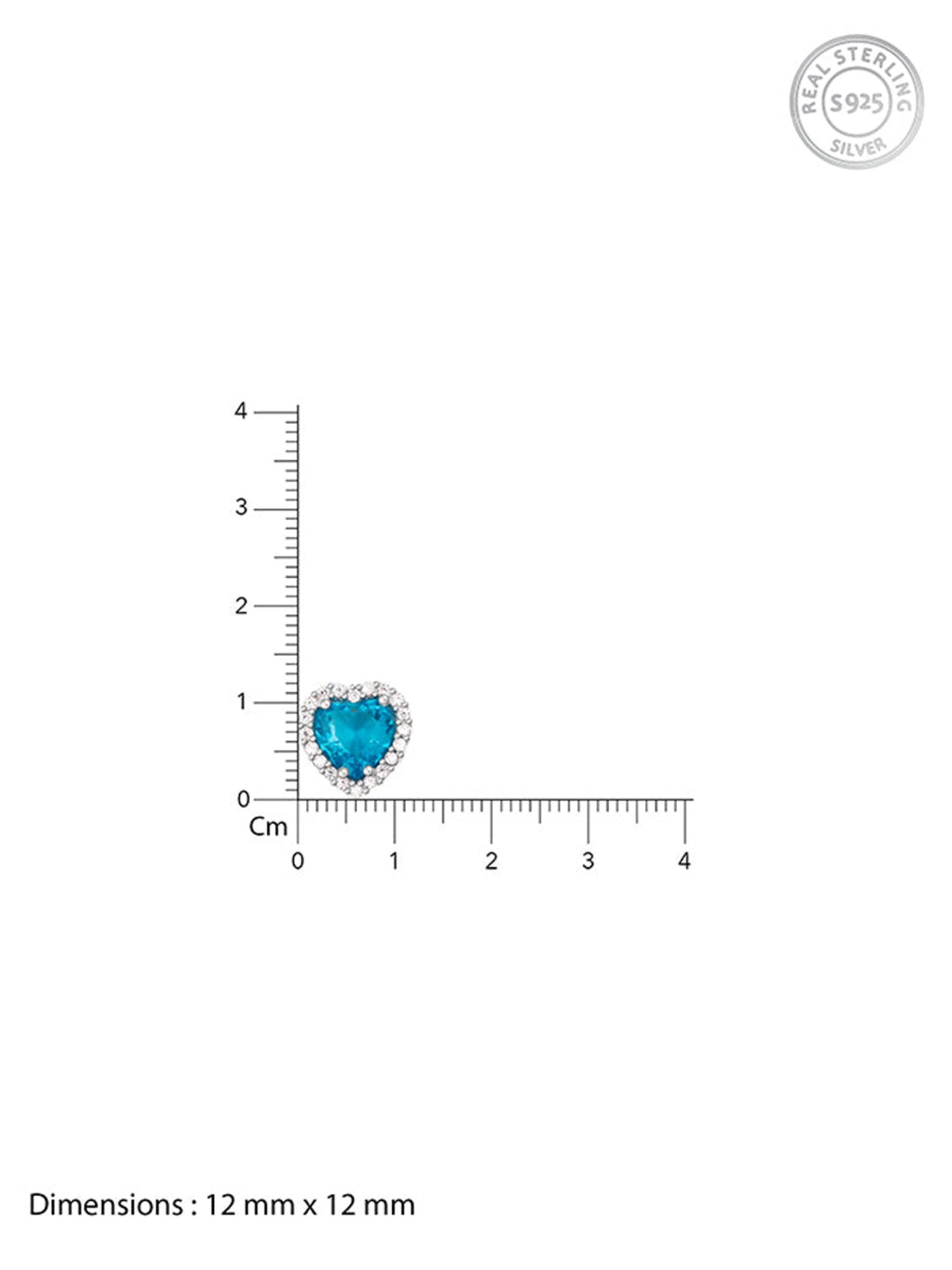 Silver Titanic Heart Of The Ocean Studs