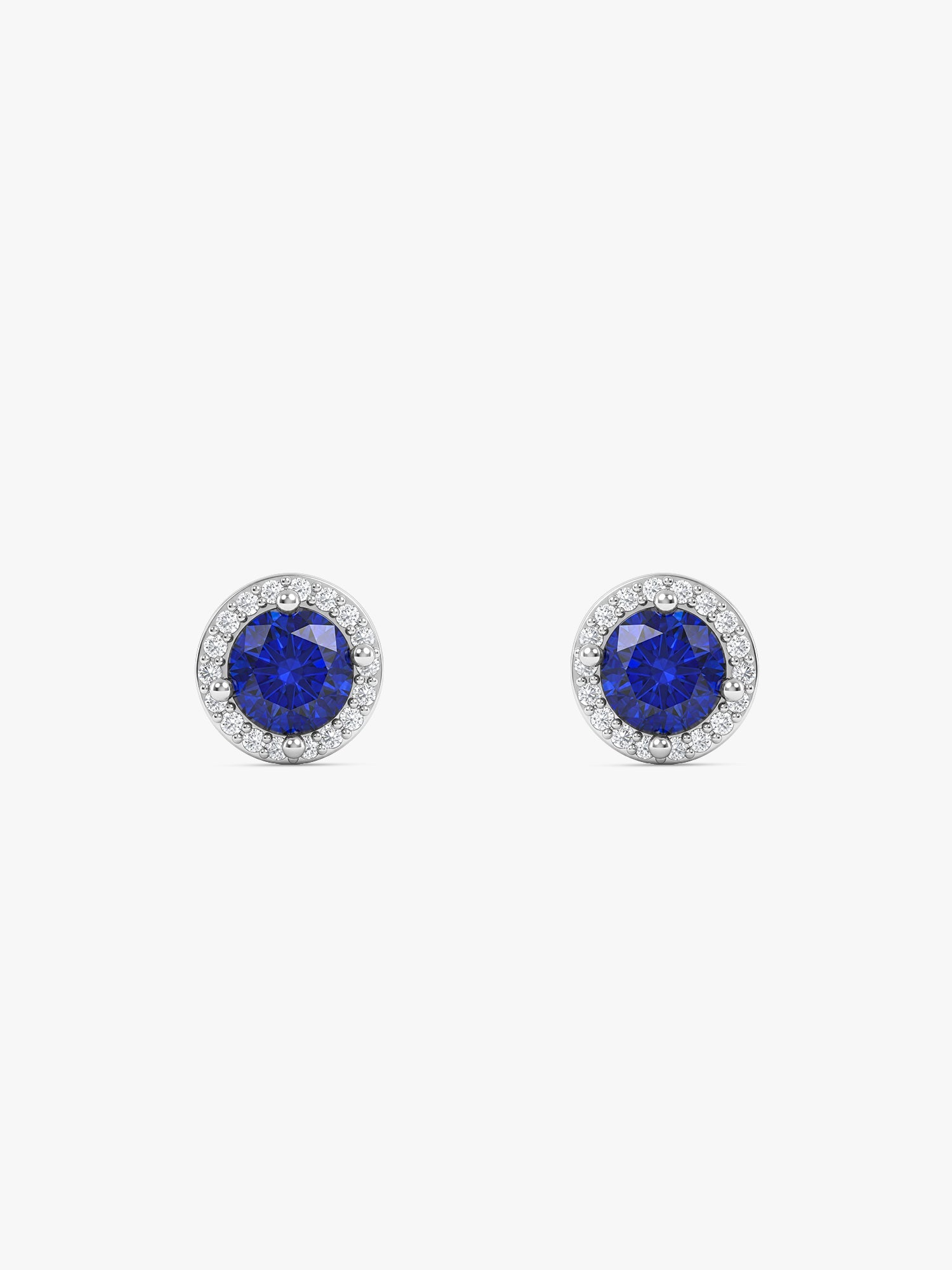 Silver Hypnotic Blue Studs
