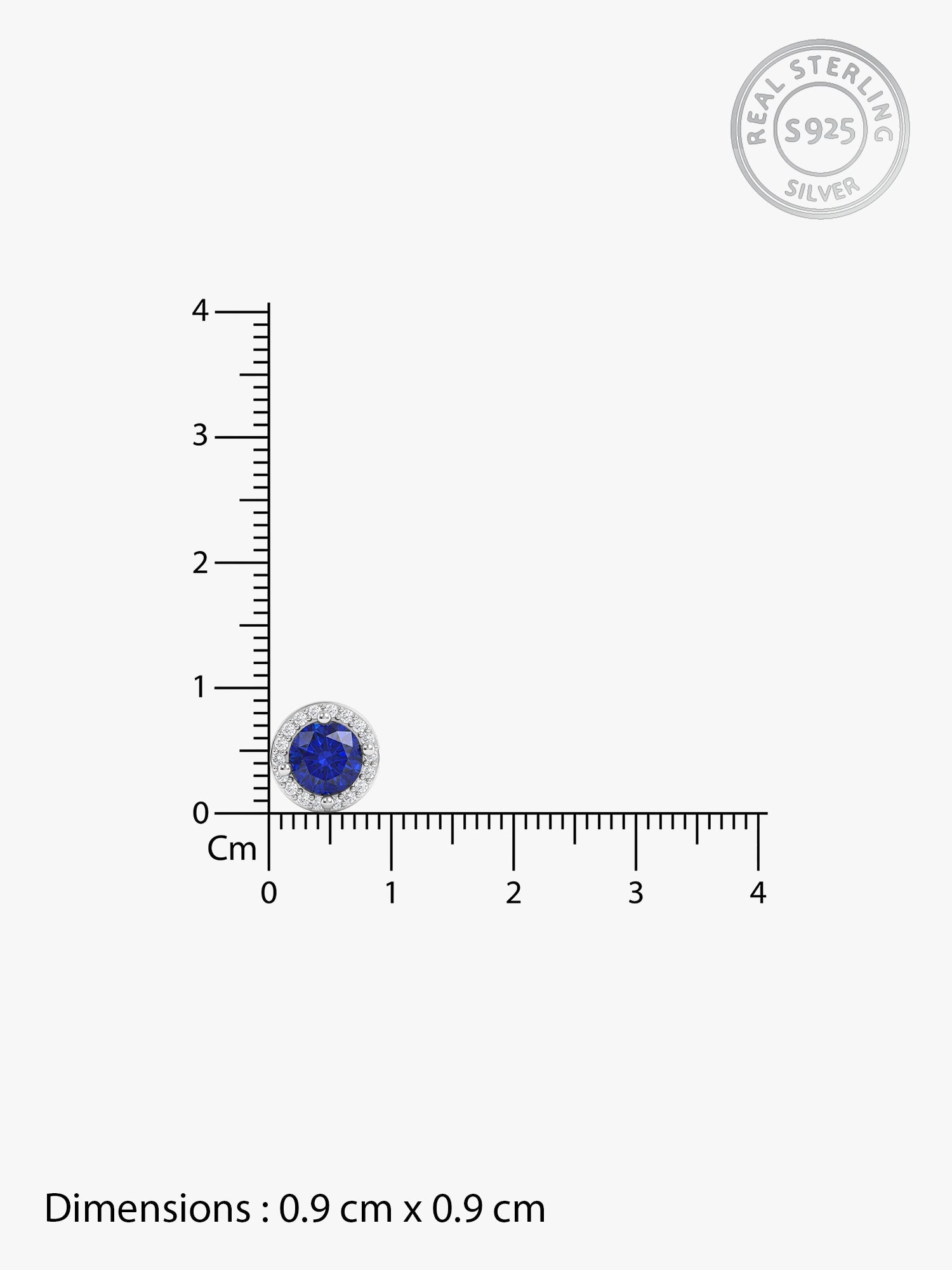 Silver Hypnotic Blue Studs